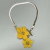 with OT Buckle Oil-Dripped Foot Chain Golden Beach Jewelry Simple Flower Pendant Anklet  Women