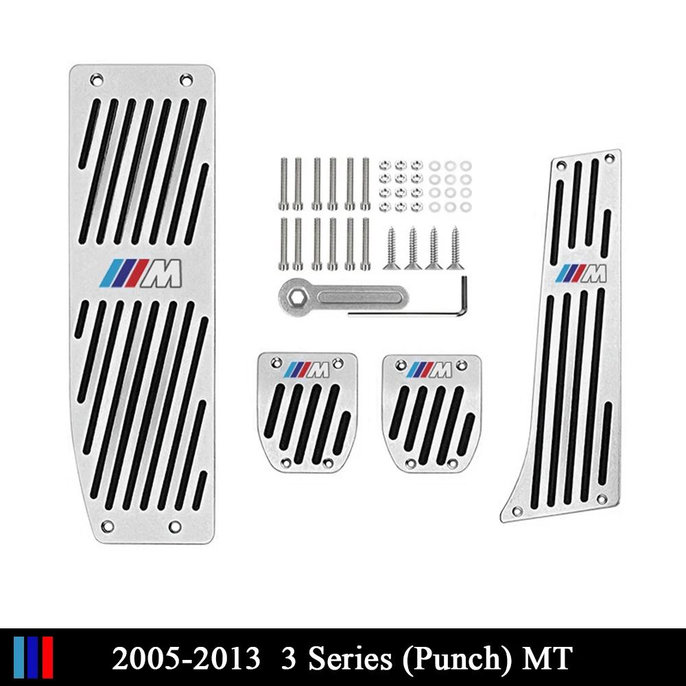 BAGI7 2026 Car Sticker 3 Pcs Brake Throttle Pedal Set for BMW 3 Series 2005-2025 Yeas E90 F30 G20 Stainless Steel Rubber Anti-Slip Ped