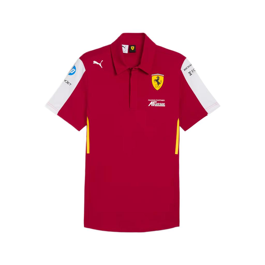 Puma Scuderia Ferrari Lmh Стильная Удобная Футболка-поло с коротким рукавом Мужские топы 713690-01