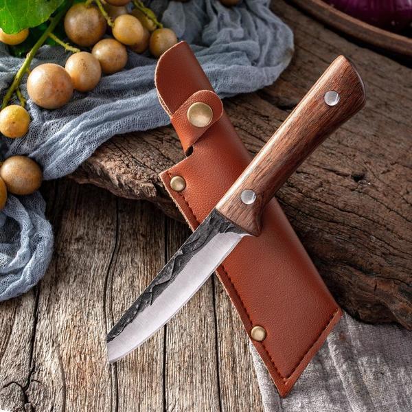 Stainless Steel Meat Cleaver Forged Boning Knife Butcher Knife Chef Knife with Sheath
