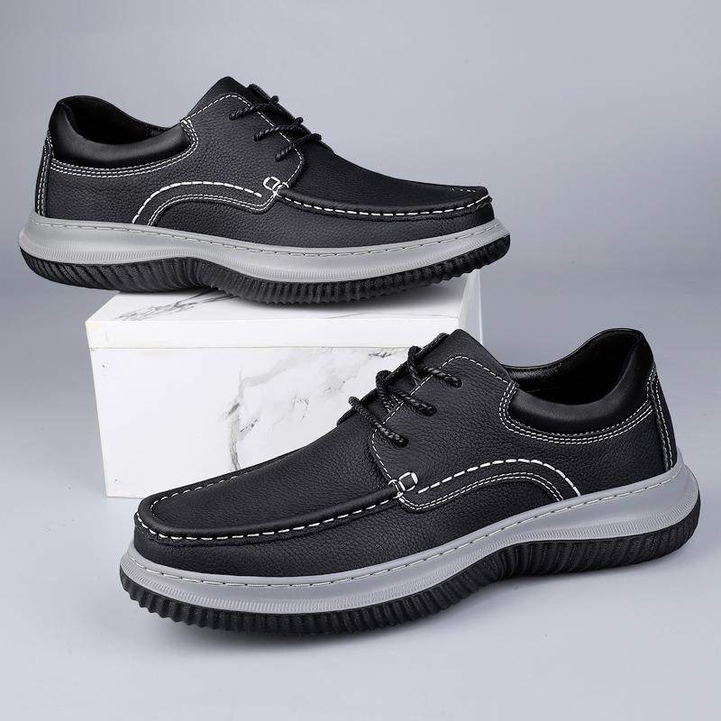 Luxury Business Dress Shoes Italy Genuine Leather Men Oxford Leather Shoes Classic Bureau Office Shoes Casual Lace-up Loafers