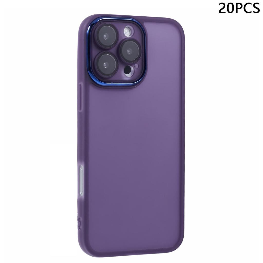 Bulk Purchasing 20Pcs For iPhone 16 Pro Max Case Electroplated Camera Frame TPU Phone Cover Precise Cutouts