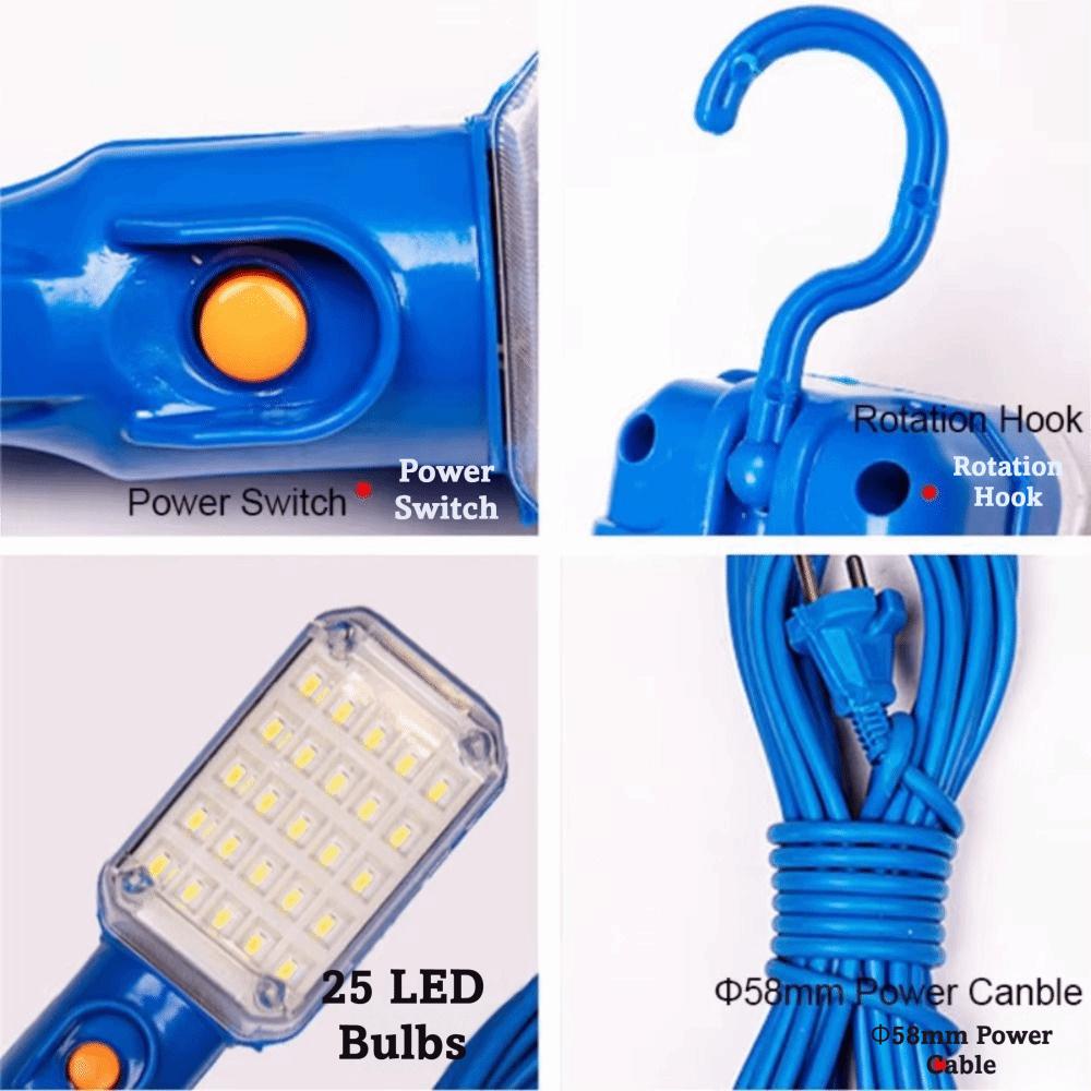 Magnet Portable Workshop Flashlight 30 LED Garage Work Light Handheld Repair Lamp Construction