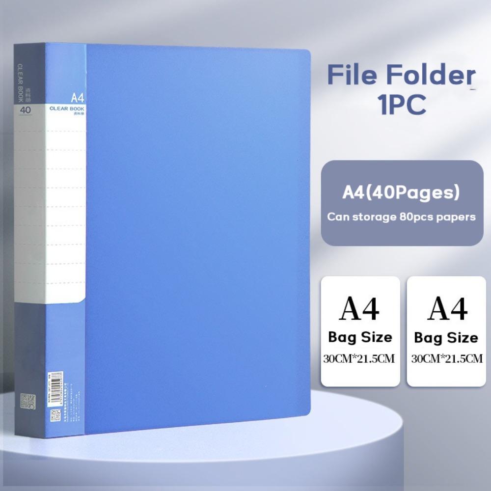 PP Archives Bag Large Capacity Storage Booklet Simple A4 File Folder Student Gift