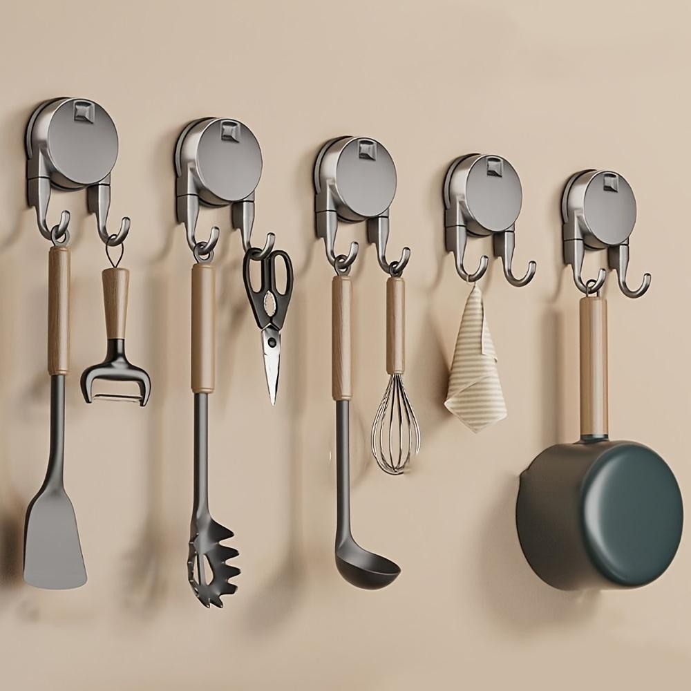 1 Pc Suction Cup Hooks - Waterproof & Removable Wall-Mounted Towel Holders, Space-Saving Storage for Kitchen & Bathroom