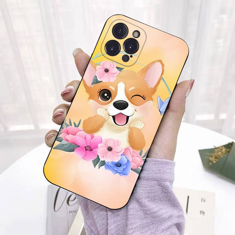Милый чехол для телефона Corgi для iPhone 8, 7, 6, 6S Plus X SE 2020, XR, XS, 14, 11, 12, 13, Mini Pro Max, чехол для мобильного телефона