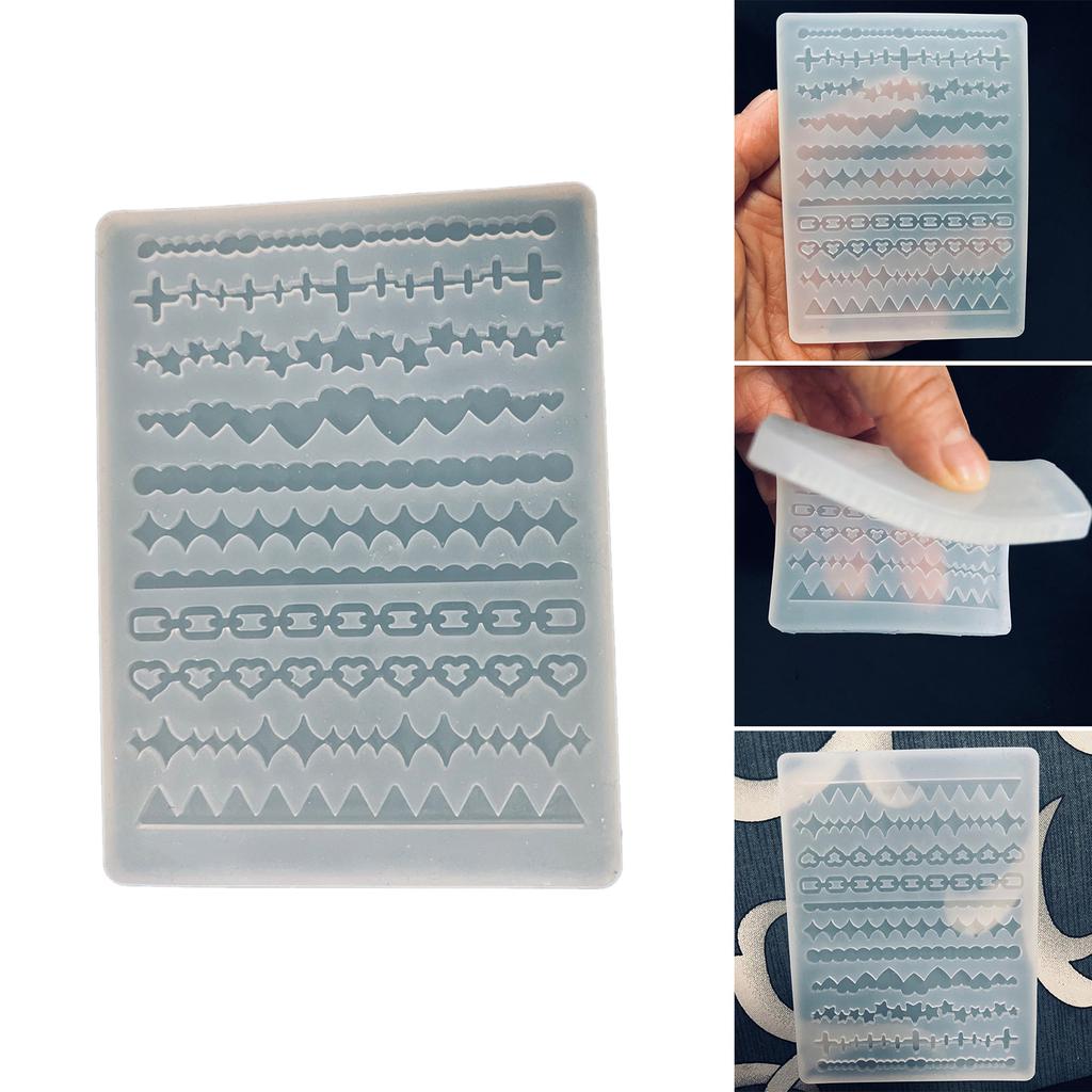 Гибкая эпоксидная смола формы для ручных работ Портативная силиконовая форма своими руками для брелоков и сережек Форма для подвески из смолы