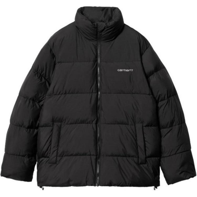 Carhartt WIP Однотонная куртка с воротником-стойкой на молнии с длинным рукавом мужская куртки Черный I032262-1SJ-XX