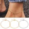 1 шт., ножной браслет-цепочка, удлиненная цепочка, регулируемая антикоррозийная цепочка с геометрическим декором, гипоаллергенный браслет-цепочка в виде рыбьих губ