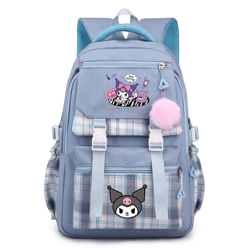 Cartoon Pattern College Style Backpack Large Capacity Junior High School High School Student Cute Style Schoolbag