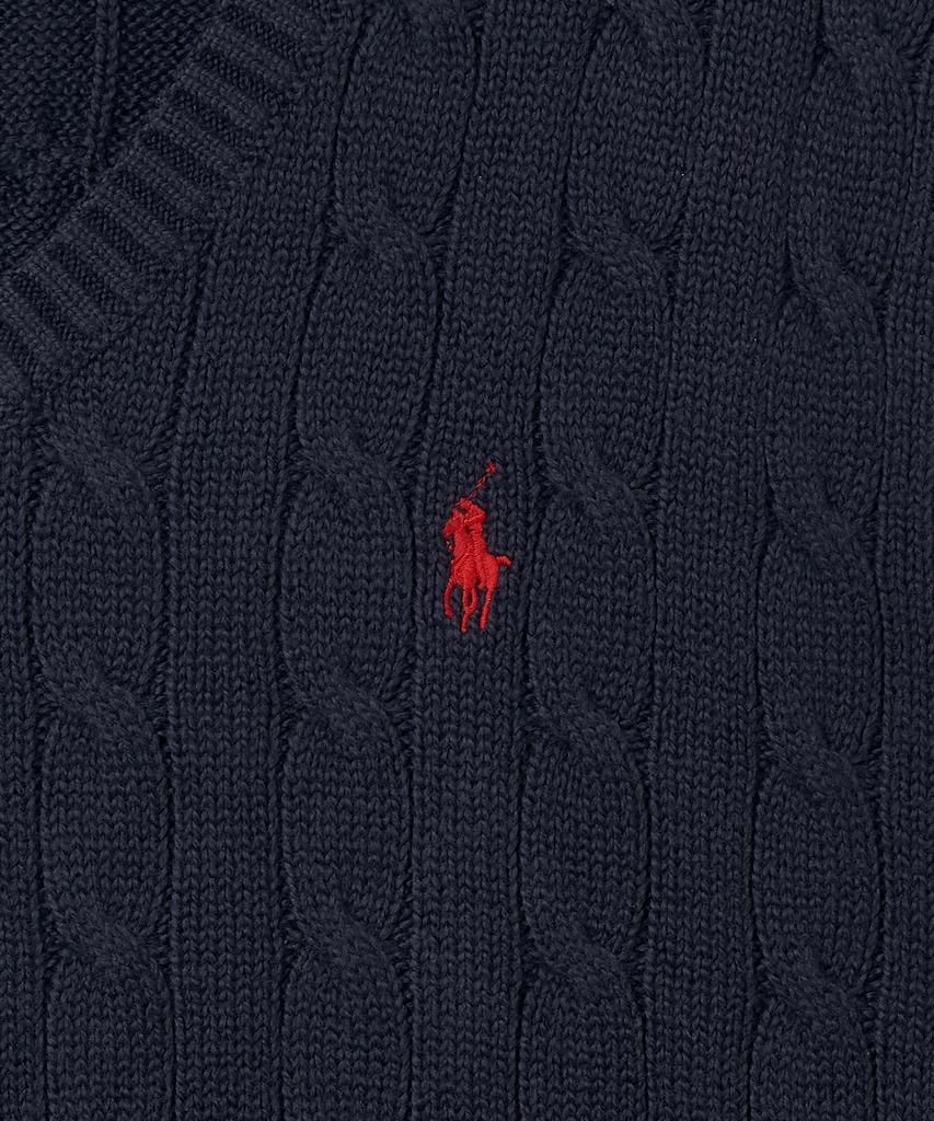 POLO RALPH LAUREN Cable Knit Cotton Sweater Vest - Navy