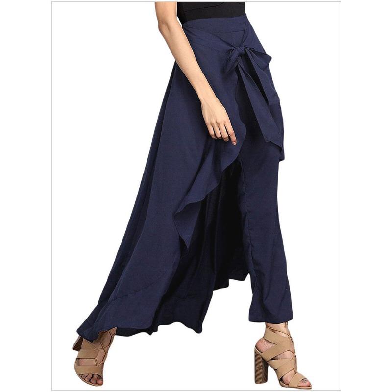 Spring and Autumn Women's Pant Plus Size Skirt Large Size High Waisted Wide Leg Pants High Waisted Trousers