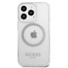 Guess Guhmp13Lhtrms Iphone 13 Pro / 13 6,1 Srebrny/Silver Hard Case Metal Outline Magsafe