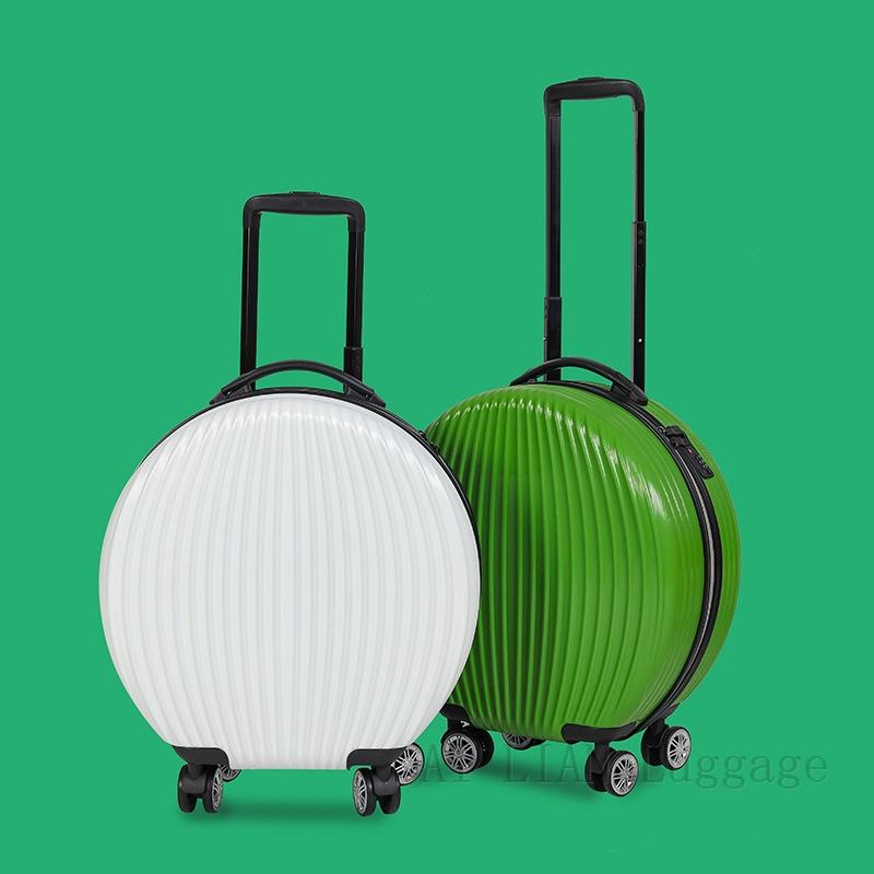 18-дюймовый закругленный чемодан на колесиках с сумкой, новая модная дорожная тележка, сумка для багажа, набор колес, женский чемодан на колесиках и сумка, детский подарок