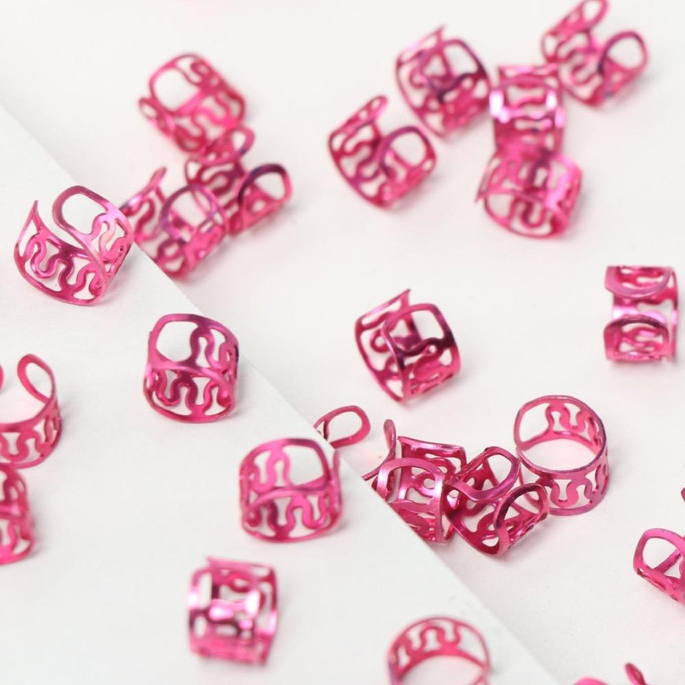 40pcs Dread Locks Dreadlocks Beads Hair Braiding Hair Braid Tubes Hollow Out Hair Ring Men