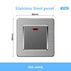Universal Wall Light Switch Brushed Stainless Steel Panel,UK Type-c 18W Quick Charging Socket 220V Double USB Electrical Outlet