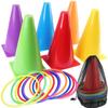 AZNABLE Кольцеброс Кольцеброс Игрушка для игры на открытом воздухе для набора цветных конусов Набор, Игрушка, Дети, Игра, 16 Штук (16 шт.)