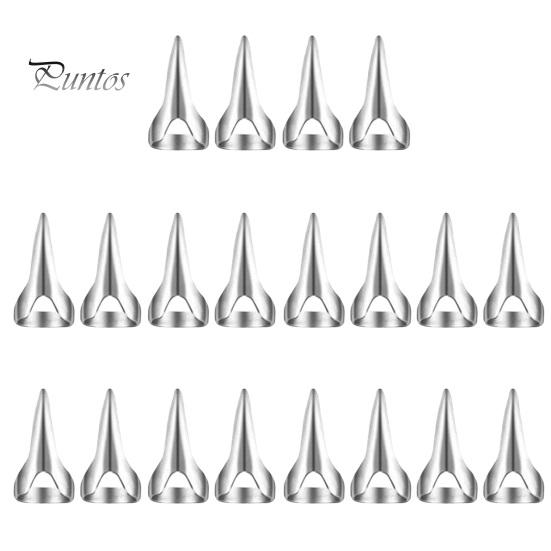 20 шт. Кольца-когти в стиле ретро, металл, панк-рок, полный набор для дизайна ногтей, готический коготь, коготь для кошек, волков, аксессуары для костюмов на Хэллоуин