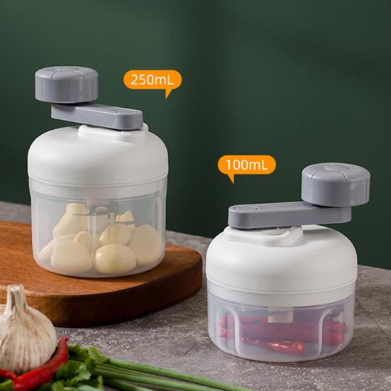 Garlic Chopper Manual Garlic Grinder Garlic Crusher Hand-Cranked Food Processor Mincer Tool for Kitchen Gadgets