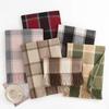 Autumn New Plaid Scarf Fresh and Sweet Imitation Cashmere Scarf Women's College Style Shawl Warm Scarf