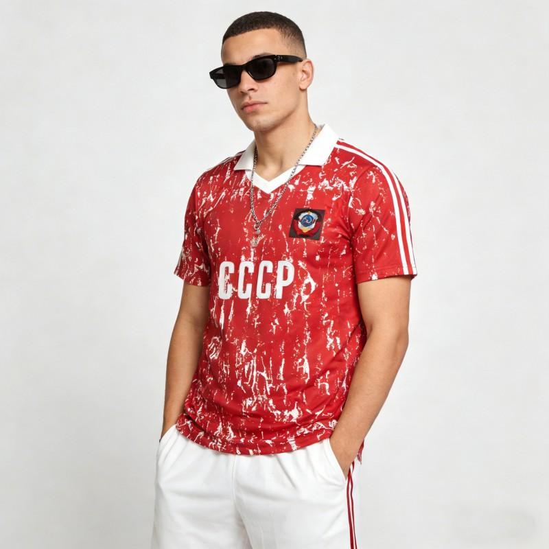 Vintage Red Star Belgrade 1995-97 Away Soccer Jersey Retro Football Polo Shirt Men Women Short Sleeve