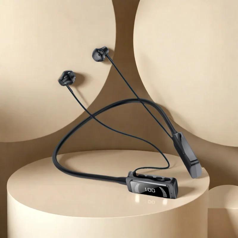 Xiaomi New Long Endurance LED Bluetooth Earphones HiFi Sound Earbuds Wireless Headphone Sports Gamer Neckband Neck-hanging Headsets
