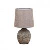 Dark Grey Table Lamp with Grey Linen Shade