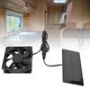 Solar Panel Exhaust Fan Kit 0.8W Polycrystalline Silicon Quiet Solar Cooling Ventilation DC Fan for 