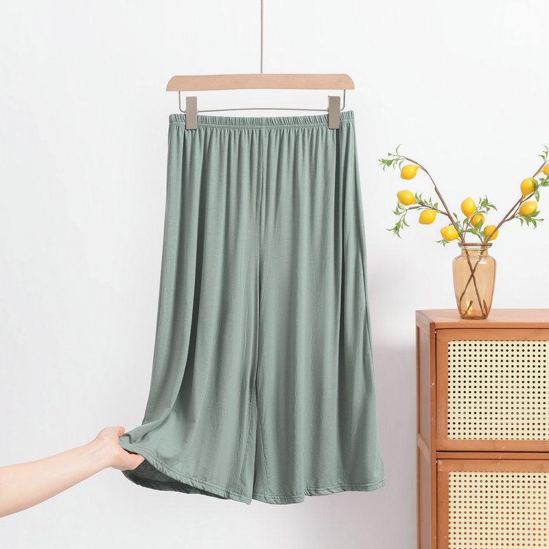 Большие размеры XL до 8XL Женские модальные брюки до середины икры Летние капри Широкие брюки Короткие брюки Повседневная домашняя одежда