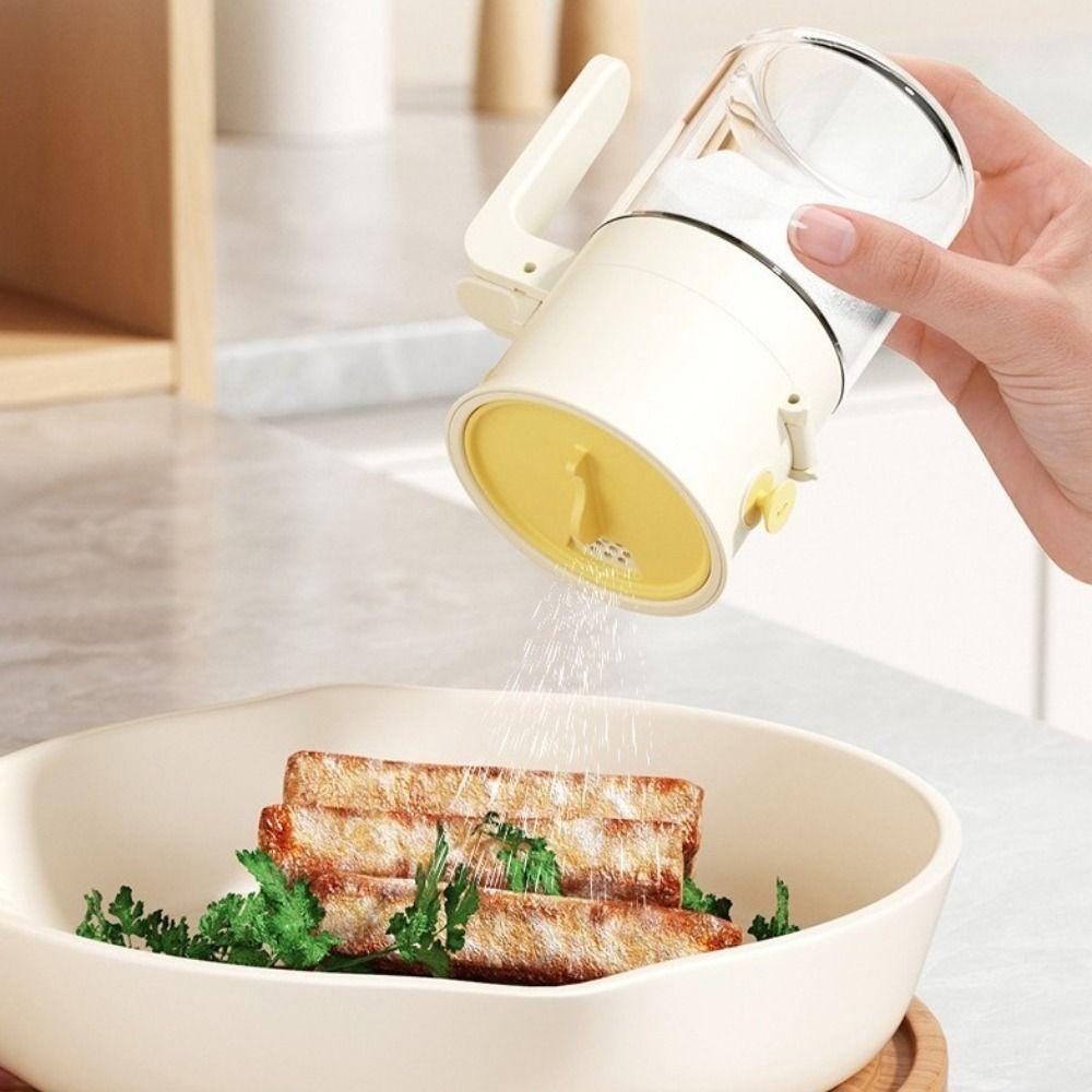 Quantitative Control 2 In 1 Salt Container 0.5g Glass Seasoning Box for Sugar Salt
