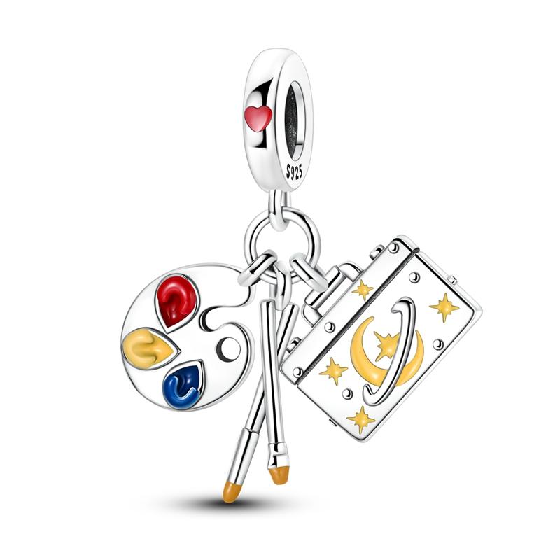 Новый Оригинальный Шарм Подвеска Медь Пингвин Снежинка Капибара Кошка Бабочка Xo Шармы Подходят Браслет Браслет Женские Украшения