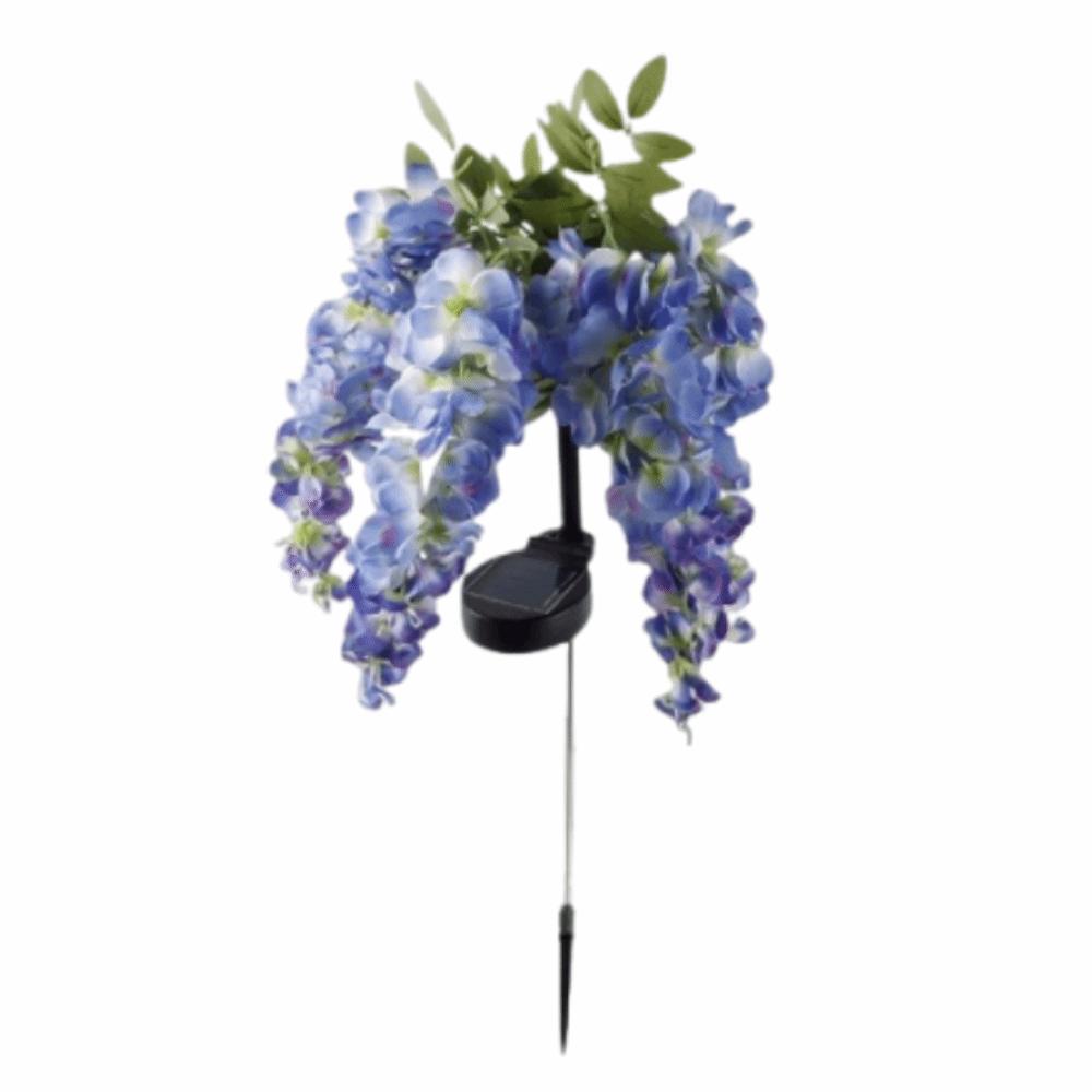 Realistic Solar Wisteria Flower Lamp Waterproof Creative Garden Floor Lamp Artificial Ground Mounted Landscape Lawn Lamp