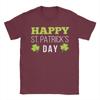 Happy St Patricks Day Unisexs T Shirt Leisure Tee Shirt Short Sleeve Round Collar TShirt Pure Cotton Summer Tops