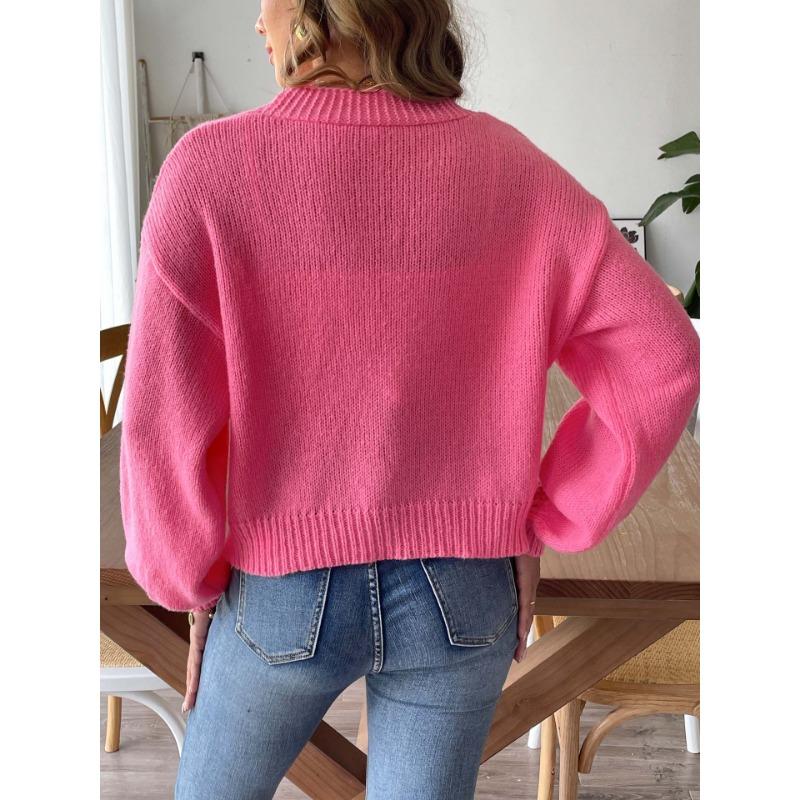 Женский короткий свитер без пуговиц, связанный крючком в стиле пэчворк с цветочным узором, осень/зима