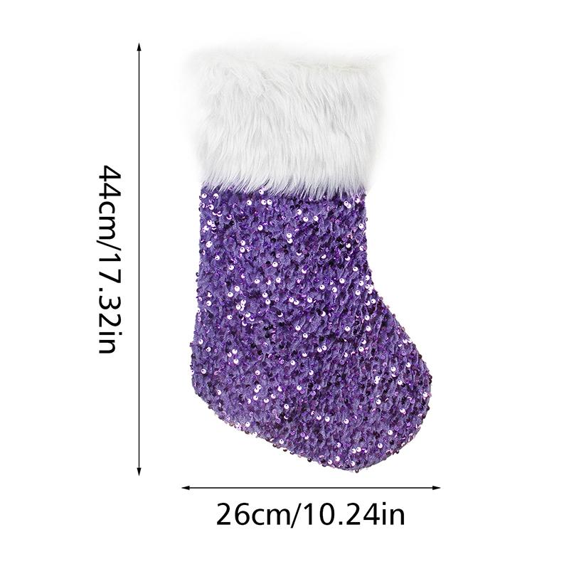 Christmas Tree Pendant Christmas Decoration Supplies Creative Sparkling Plush Christmas Socks