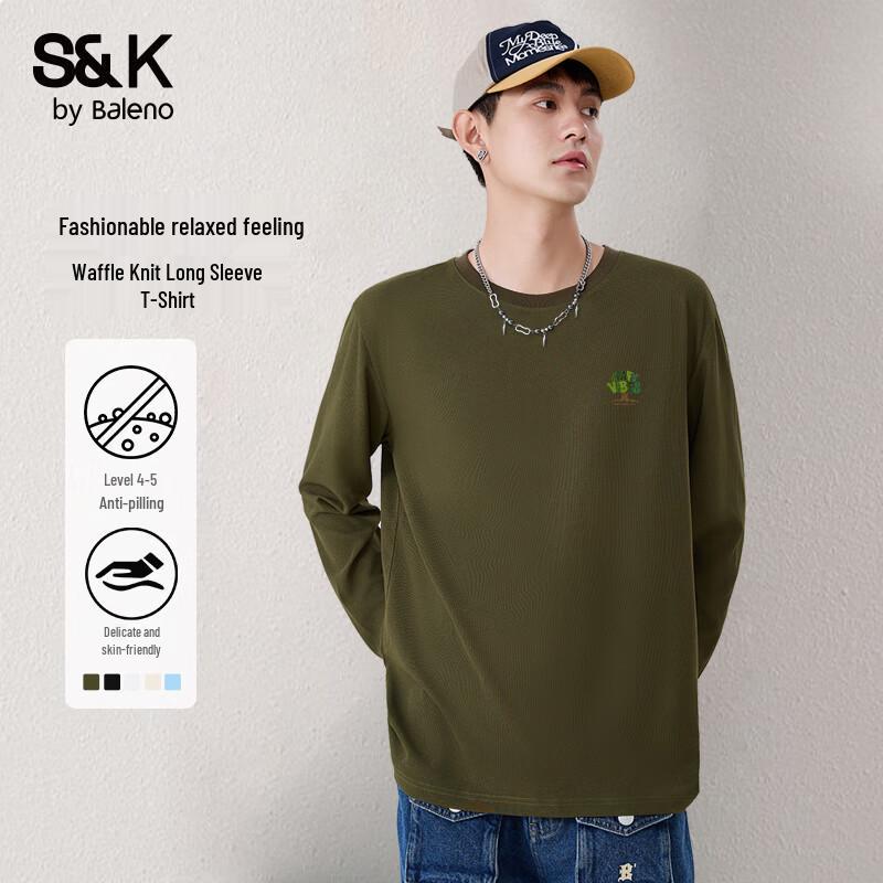 Baleno S&K Men's Waffle Long-Sleeve T-Shirt
