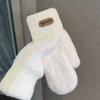 Перчатки для мужчин и женщин на зиму, с плюшевой подкладкой и утолщенные, вязаные из шерсти, чтобы сохранять тепло и защищать от холода, для студентов, для велоспорта на открытом воздухе, варежки