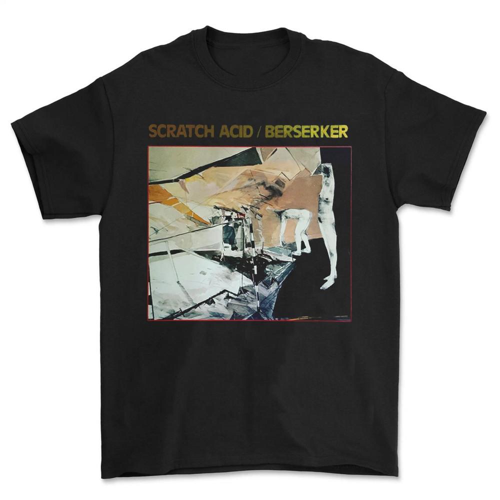 Scratch Acid - Берсерк Короткая футболка Мужская Женская Хлопковая рубашка TA96 Унисекс Футболка