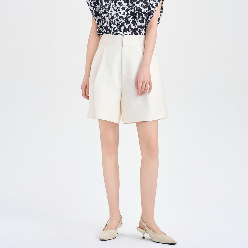 Same high waist slimming suit shorts for women in the shopping mall, 2026 summer hanging commuting casual wide leg A-line pants