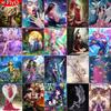 Full Drill Square Diamond Painting Mermaid Needlework Art Diamond Embroidery Fairies and Animals Diamond Mosaic Handicraft Home Decor