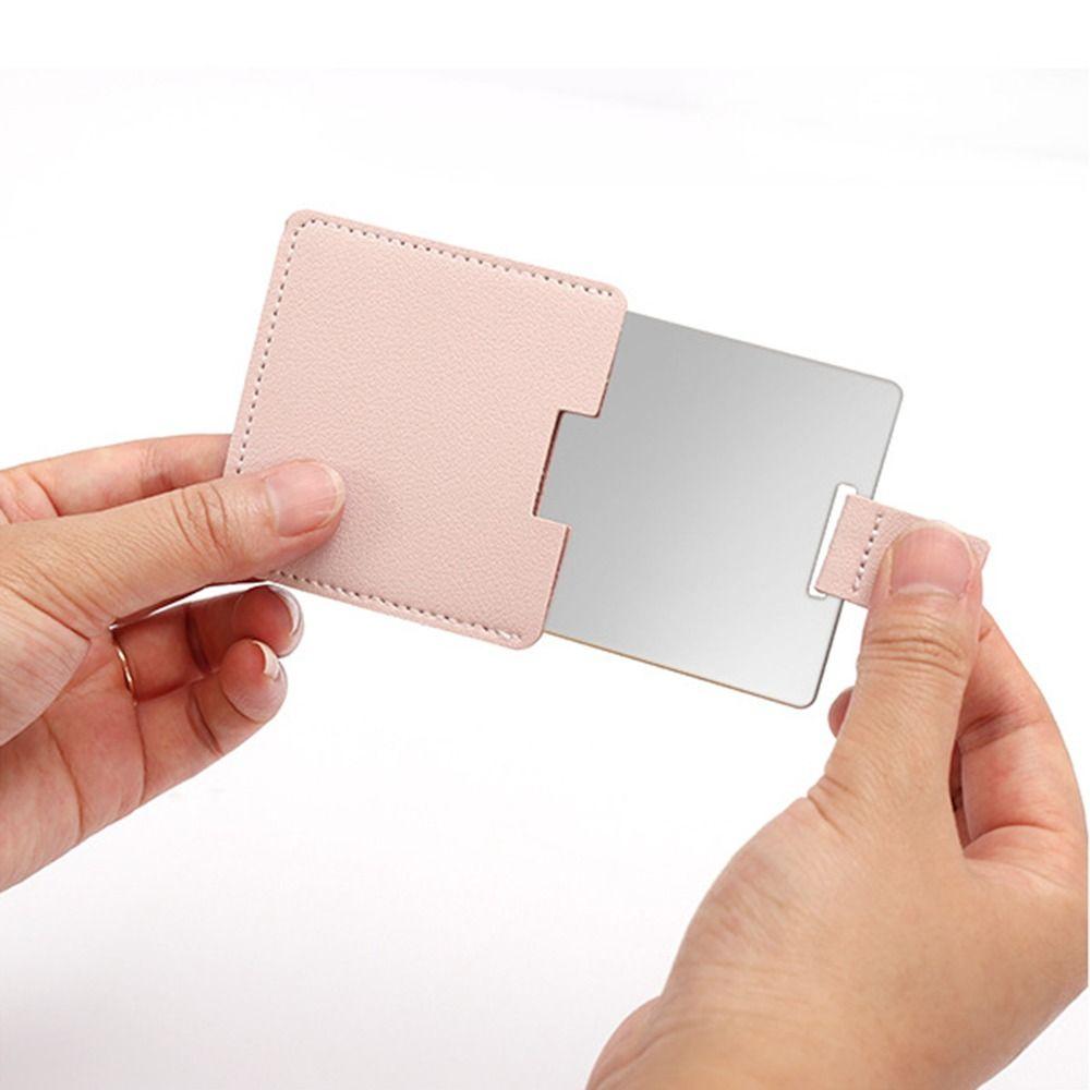 Metal Ultra-thin Mini Makeup Mirror Portable Stainless Steel Compact Pocket Hand Personalized Beauty Cosmetic Mirrors Gift