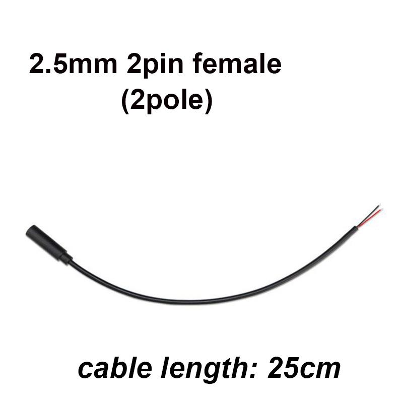 5 шт. 25 см 2,5 мм моно 2-контактный 3-контактный соединительный кабель мужской женский штекер 2-контактный 3-контактный удлинительный провод аудиокабель зарядное устройство