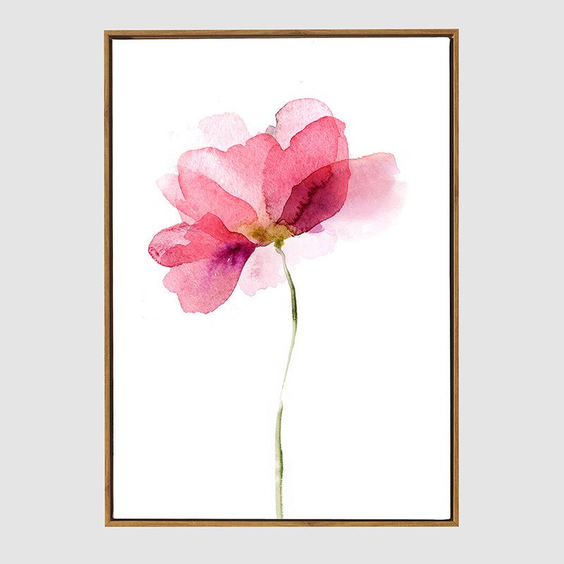 Винтажный минималистичный розовый цветок орхидеи, печать плакатов, настенная картина для гостиной, картина на холсте, домашний декор, без рамки