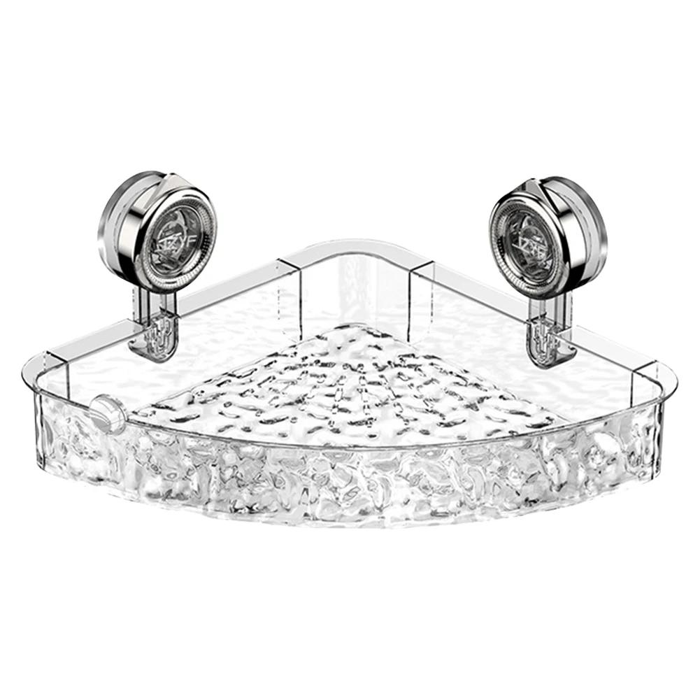 Горячая Душевая Полка Присоска Ванная Комната Ледник Узор Присоска Стеллаж Для Хранения Корзина Сортировочная Коробка Угловая Полка Без Дыроколов