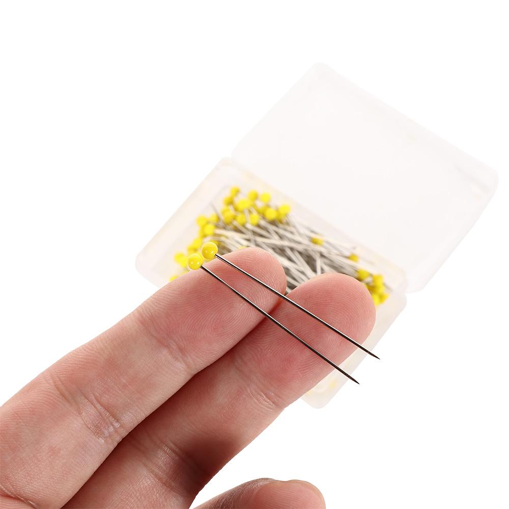 DIY Fashion Bead Glass Head Colored Stitch Safety Pin Sewing Needles Knitting Pin Dressmaking Pins