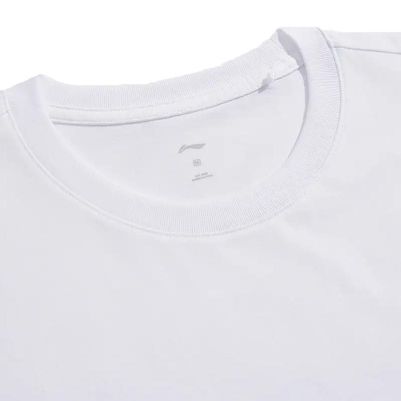 Li-Ning Однотонная футболка с круглым вырезом и коротким рукавом, повседневная, удобная, шорты с надписью, спортивный костюм, унисекс, спортивная одежда AHSUA49-1+YKSV115-1