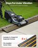Car Driveway Rubber Curb Ramp, 15 Tons Load Capacity, 66 mm Rise Curbside Bridge Ramp with Yellow Reflective Strips, Suitable for Loading Dock,