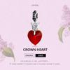 WOSTU Стерлингового Серебра 925 пробы, модная волшебная Корона, красное сердце, подвеска из бисера для женщин, подходит для оригинального браслета «сделай сам», ожерелье, ювелирные изделия