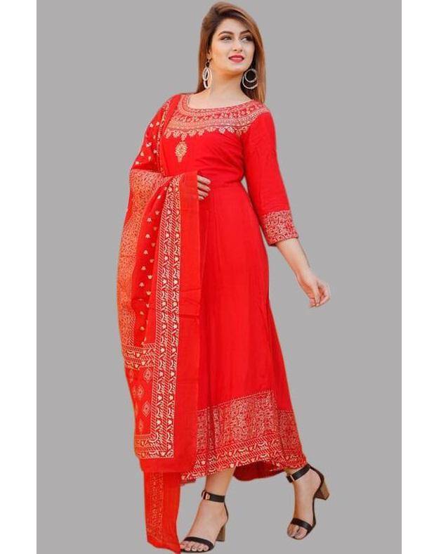 Женский комплект из хлопка и вискозы Курта Дупатта, индийское пакистанское дизайнерское платье-туника Курти