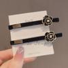 Luxury Black Camellia Pearl Hairpin for Women